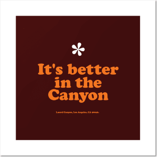 Vintage Laurel Canyon 'It's better in the Canyon' jasmine flower 1970's Posters and Art